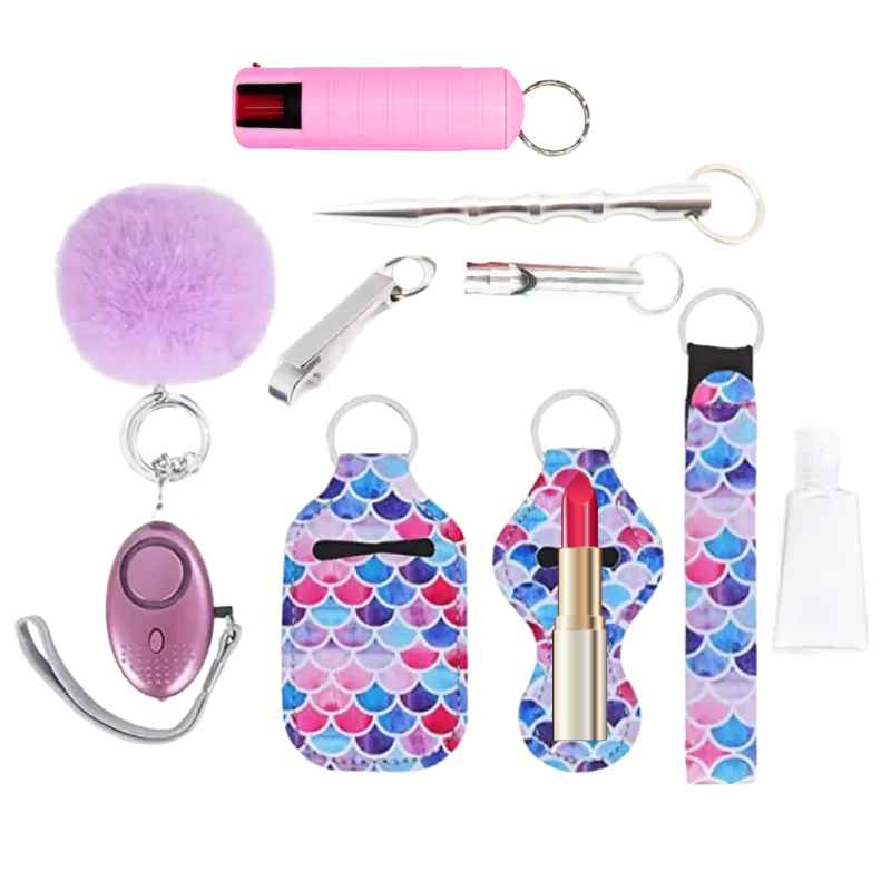 fight-fobs-self-defense-keychain-pastel scales-plus-components