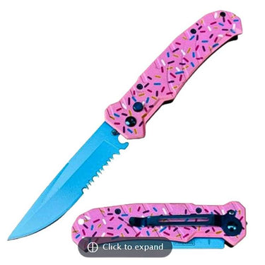 multi-color-pink-sprinkles-folding-serrated-knife