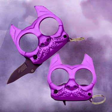 purple-defense-keychain-knuckle-blade-dog-on-purple-background