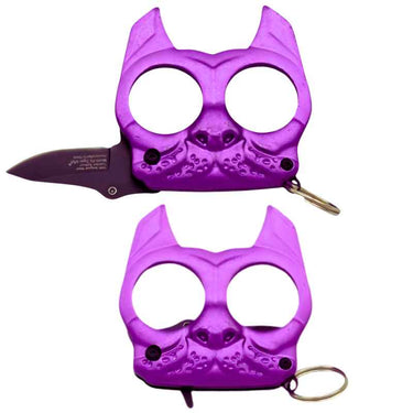 open-and-closed-views-elf-defense-keychain-brutus-knuckle-knife-purple