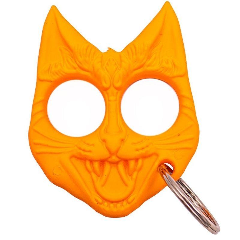 Hiss and Hurt Self Defense Cat Keychain orange