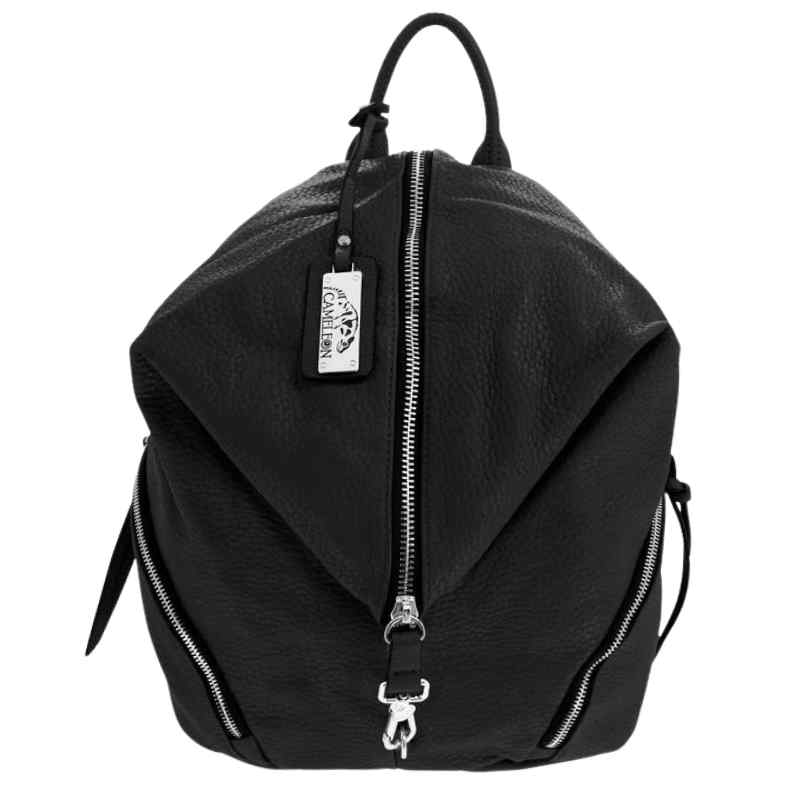 aurora handgun backpack leather concealed carry purse handbag backpack black