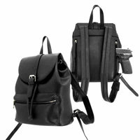 Thumbnail for cameleon amelia ccw backpack purse black front and back view