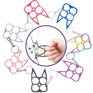 defense-divas meowch metal cat self defense keychains main