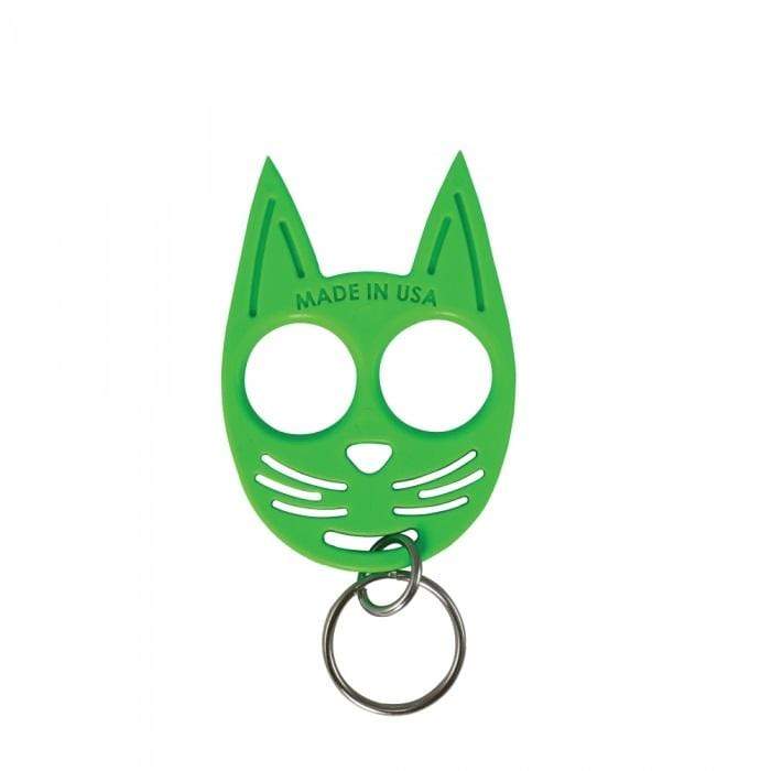 Defense Divas® Impact Self Defense Ninja Kitty Self Defense Keychain Ring Impact Self-Defense Green