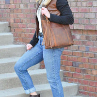 Thumbnail for Lady Conceal Handgun Purses Concealed Carry Bella Leather Tote Lockable CCW Bag
