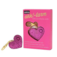 Thumbnail for Bling Pink Heart Panic Alarm Personal Safety Flashlight Key Chain