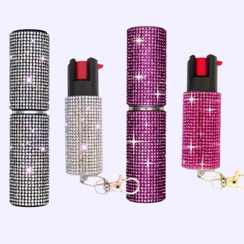 cheetah-rhinestone-self-defense-keychain-kits-pink-silver-bling-stun-gun