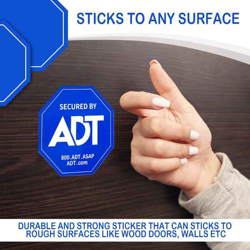 adt security system double sided sticker features