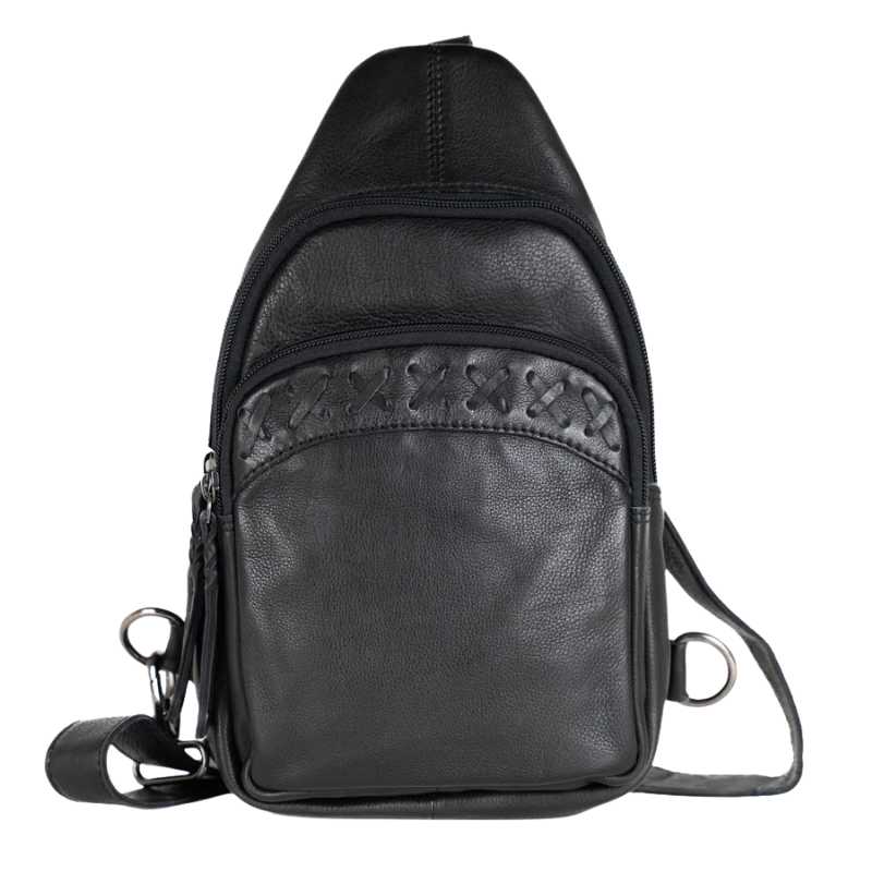 black leather sling backpack purse Taylor Leather Conceal Carry Sling Backpack Purse