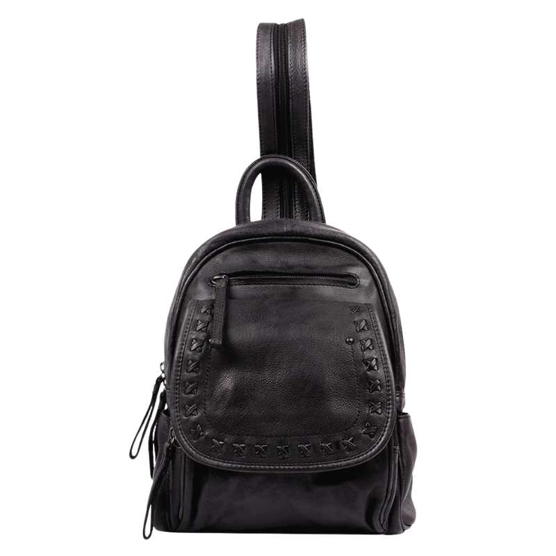 black-daisy-leather-concealed-carry-backpack-edc-lockable-bag