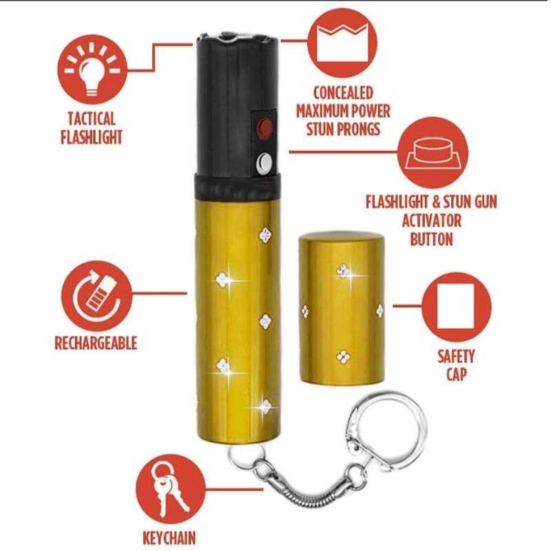 bling_lipstick_stun_gun_keychain_features
