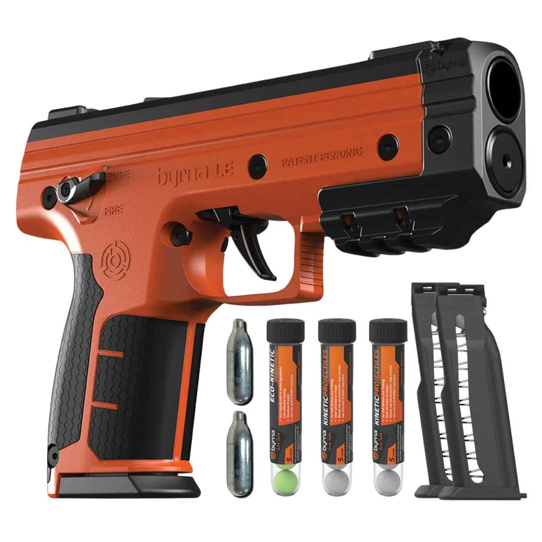 byrna_LE_model_kinetic_projectile_launcher_self_defense_orange