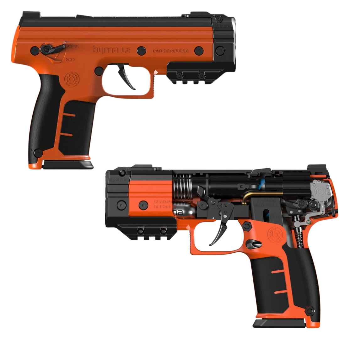 byrna_LE_model_kinetic_projectile_launcher_self_defense_orange