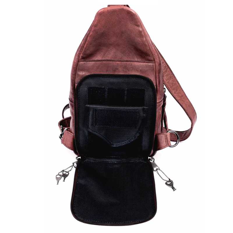 ccw leather sling purse backpack Taylor Leather Conceal Carry Sling Backpack Purse