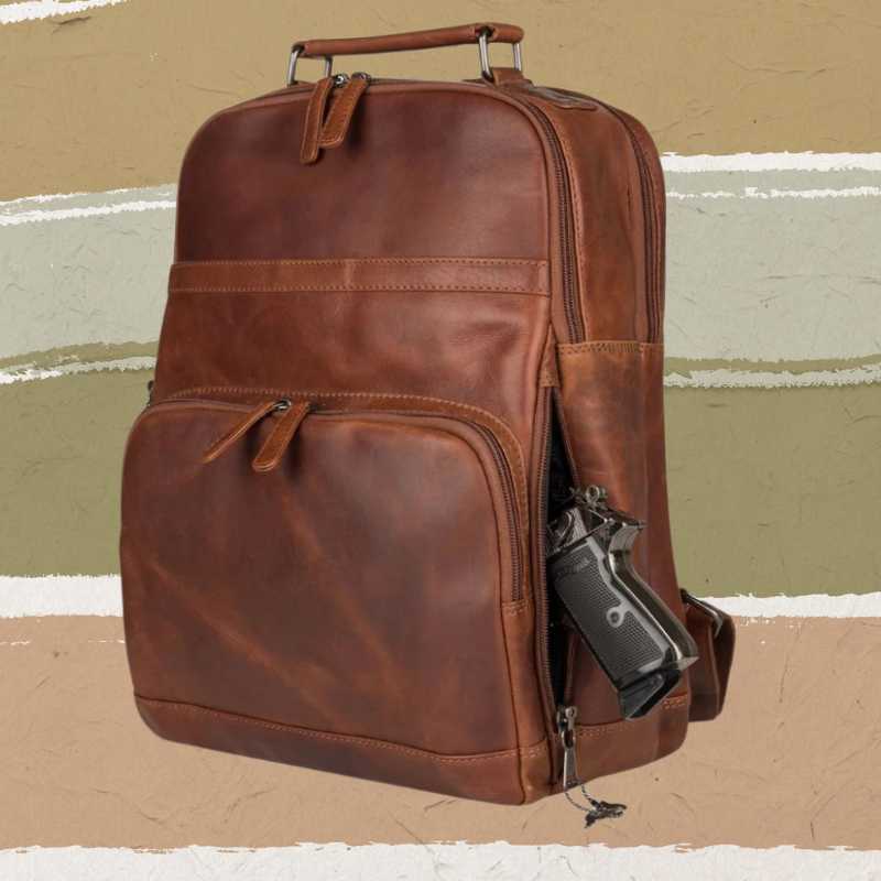 concealed carry backpack leather Jayden UC Leather Company fusing both fashion and functionality Quinn RFID Leather Concealed Carry