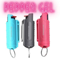 Thumbnail for defense-divas-pepper-gel-keychains-tuquoise-gray-pink 