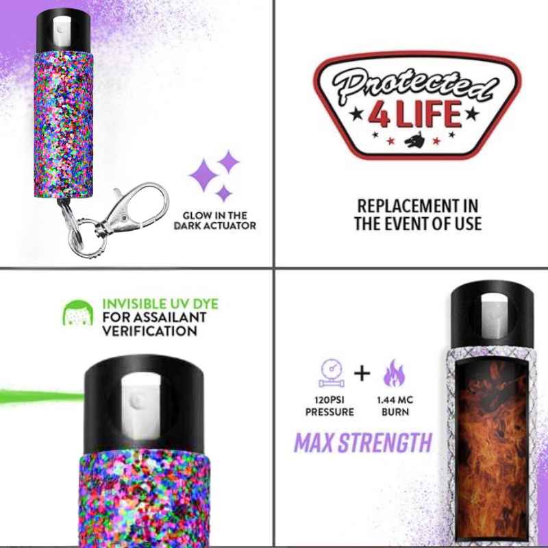 features-guard-dog-amethyst-pepper-spray-keychain