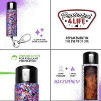 features-guard-dog-amethyst-pepper-spray-keychain