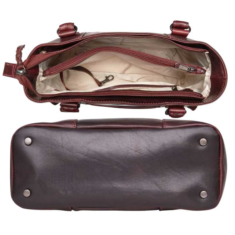features-mahogany-peyton-leather-concealed-carry-tote-ccw-handbag