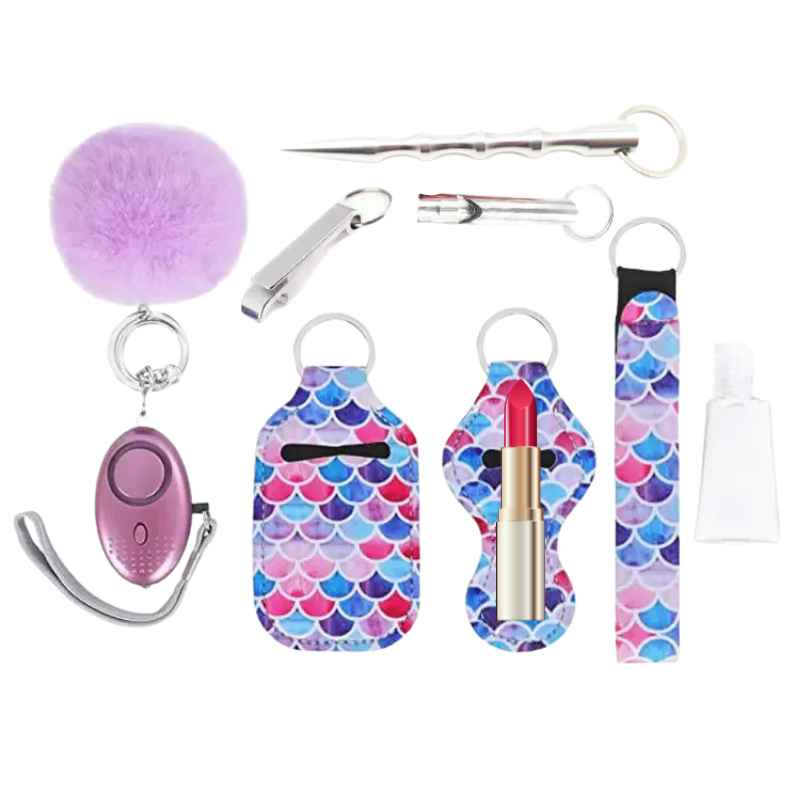 fight-fobs-self-defense-keychain-pastel scales-basic-components