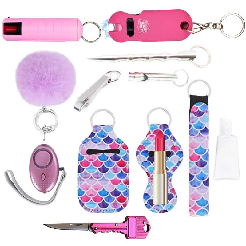 fight-fobs-self-defense-keychain-pastel scales-luxe-components
