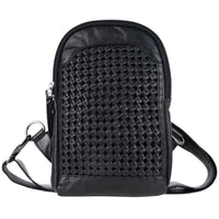 front-view-black-bristol-lockable-leather-concealed-carry-sling-crossbody-purse