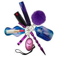 Thumbnail for galaxy-watercolor-purple-self-defense-keychain-set-fight-fobs-pepper-spray