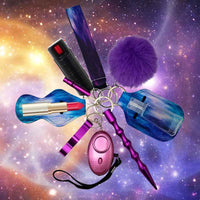 Thumbnail for galaxy-watercolor-purple-self-defense-keychain-set-fight-fobs-pepper-spray