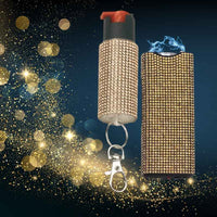 Mini Rhinestoning Gun Rhinestone Mini Stun Gun and Pepper Spray Keychain Kit | Defense Divas®