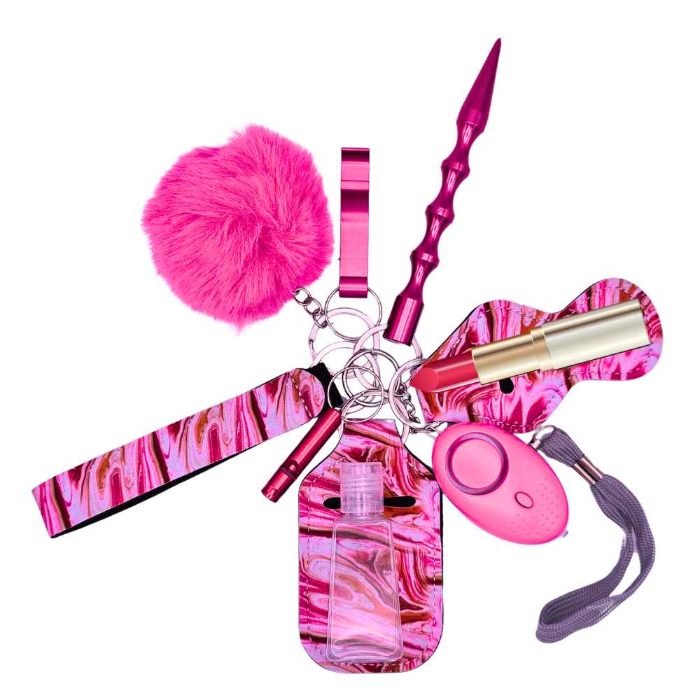 hot-pink-marble-self-defense-keychain-basic-set
