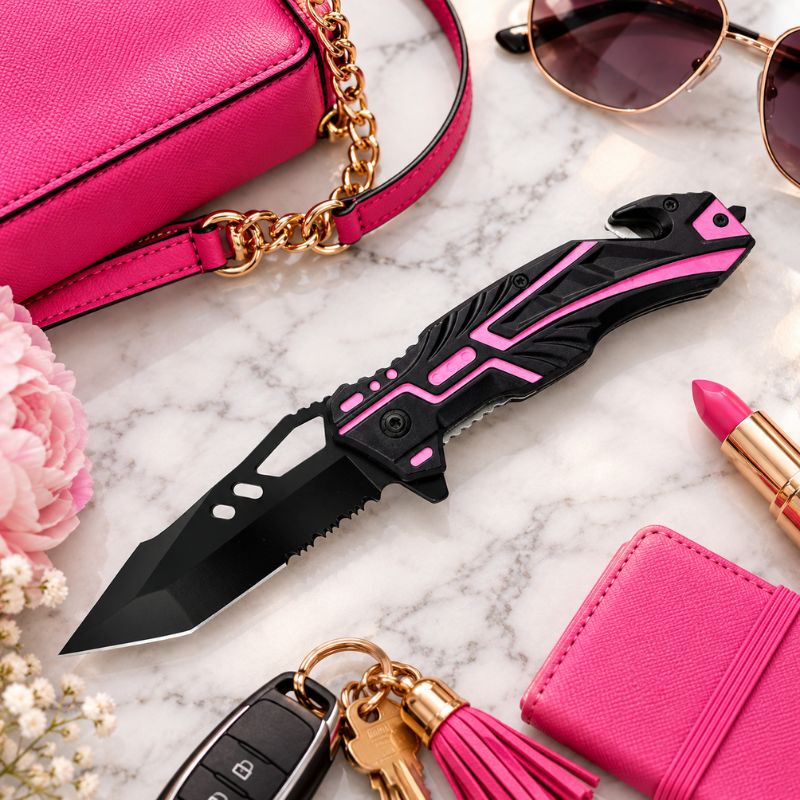 pink-black-everyday-carry-self-defense-knife