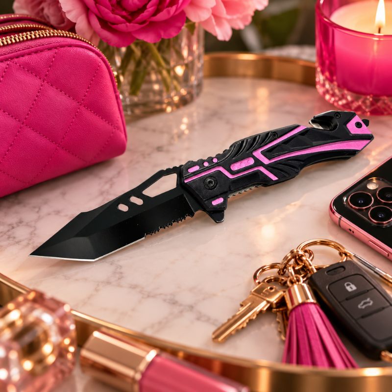 pink-black-pocket-knife-with-glass-breaker