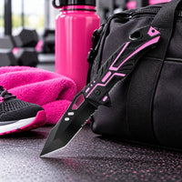 pink-black-self-defense-knife-with-serrated-blade