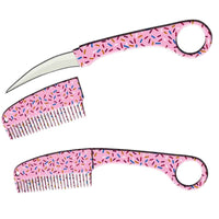 Thumbnail for pink_sprinkles_covert_comb_knife_hidden_dagger