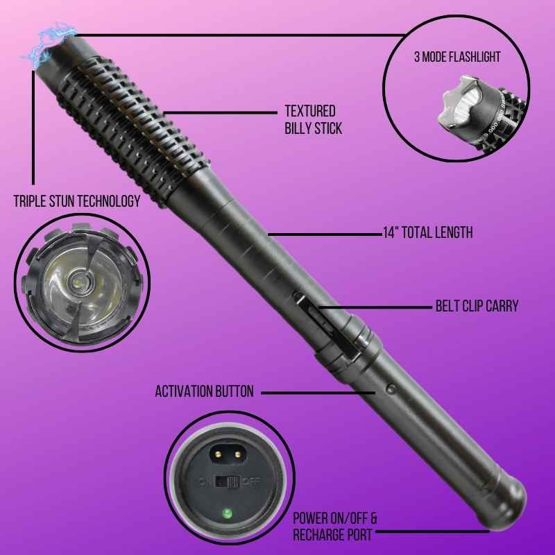 Barbarian Mini 9,000,000 Stun Gun Flashlight Combo | Defense Divas®