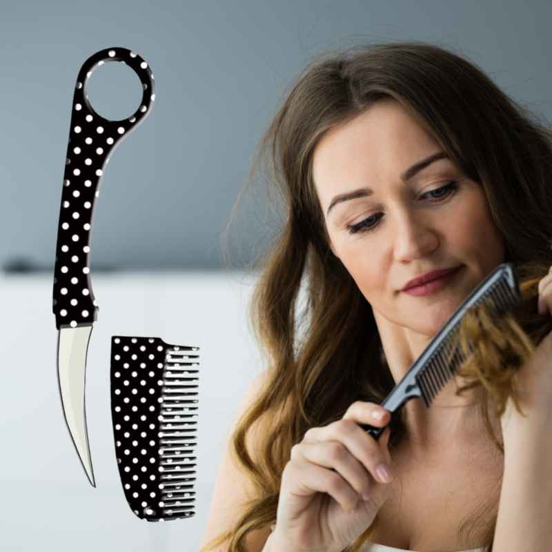 Secret Comb Hidden Blade Self-Defense Comb Knife | Defense Divas®