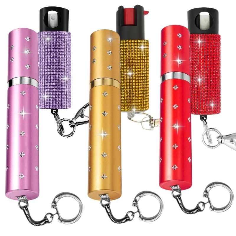 pucker_power_rhinestone_lipstick_stun_pepper_spray_self_defense_keychain_set