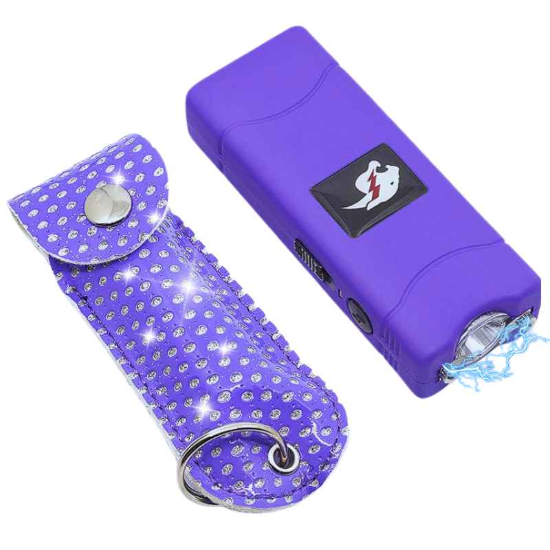 buy taser flashlight recharge combo Mace And Taser For Women Kit Personal Protection Device Fightsense Stun Gun 12-Pack With Flashlight - Rechargeable Self Defense Keychain