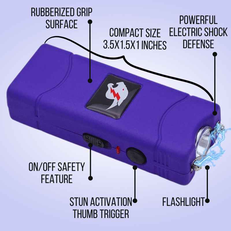 Burn M12 Stun Gun Pepper Spray Combo – Purple & Pink, Powerful Self Defense, Lifetime Warranty