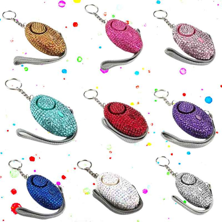 Bling Beacon Rhinestone Panic Alarm Keychain | Defense Divas®