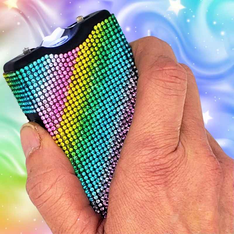 Mini Rhinestoning Gun Rhinestone Rainbow 10 Million Volt Bling Stun Gun | Defense Divas®