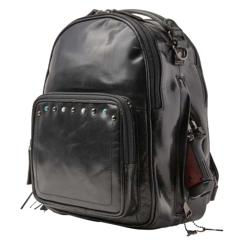 concealed carry backpack leather Concealed Carry Sawyer Leather Backpack