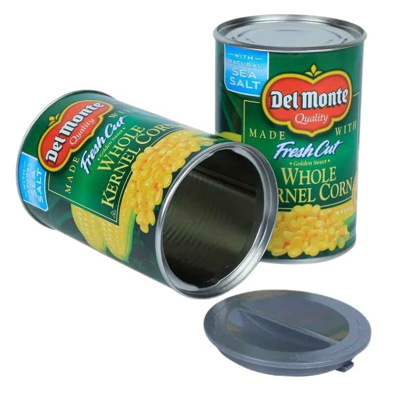 inside view canned corn stash can vegetable diversion safe