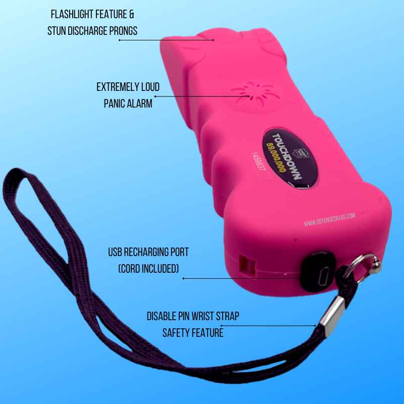 Touchdown 89,000,000 Flashlight Stun Gun Panic Alarm | Defense Divas®