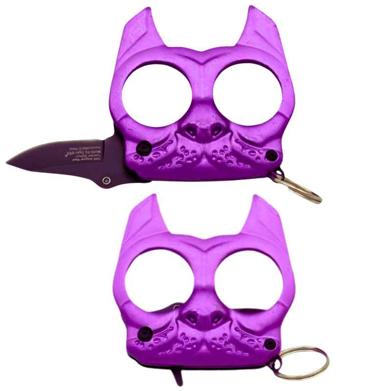 open-and-closed-views-elf-defense-keychain-brutus-knuckle-knife-purple
