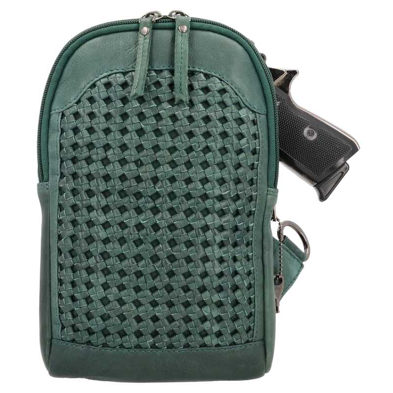 woven-green-bristol-lockable-leather-concealed-carry-sling-crossbody-purse