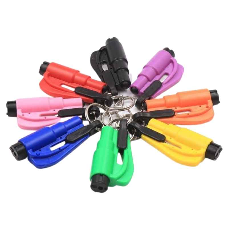 3N1 auto safety tools keychains 7 colors