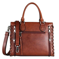 Thumbnail for Lady Conceal Handgun Purses Concealed Carry Emma Leather Satchel Lockable CCW Bag