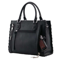 Thumbnail for Lady Conceal Handgun Purses Concealed Carry Emma Leather Satchel Lockable CCW Bag